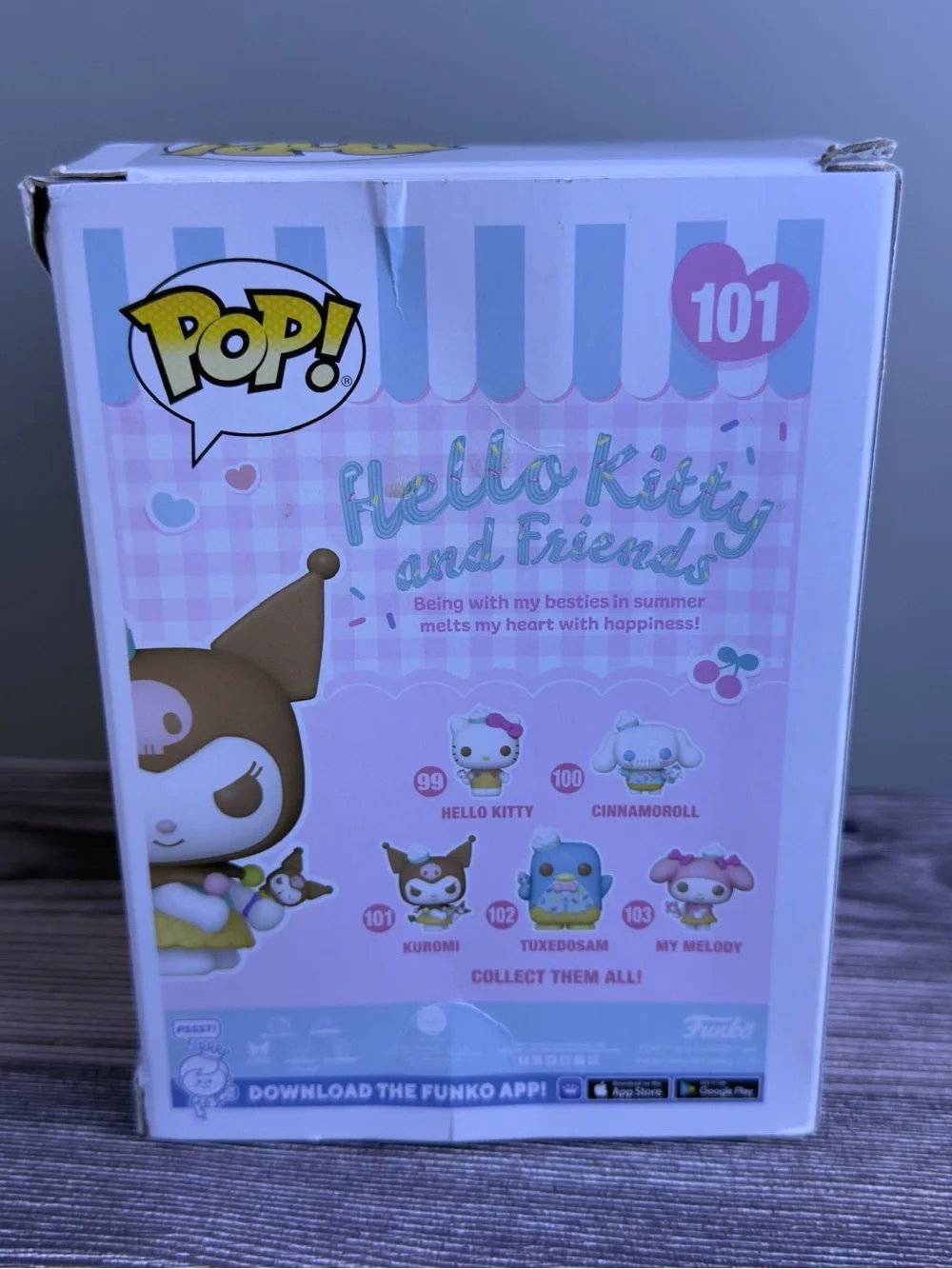 Funko Pop Kuromi #101 Hello Kitty & Friends Ice Cream Sanrio Box Damage